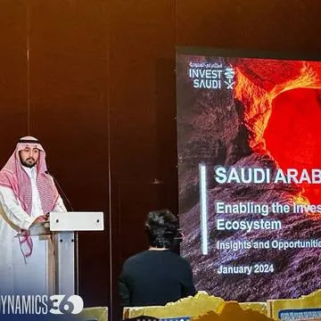 Dynamics 360 CEO Zaid Tariq speaking at a Saudi investment session, LEAP 2025